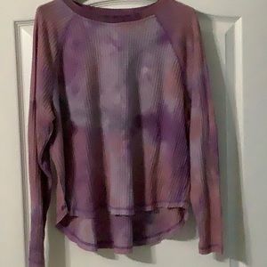 Wild Fable Waffle Textured Tie-Dye Crew Neck Sweatshirt